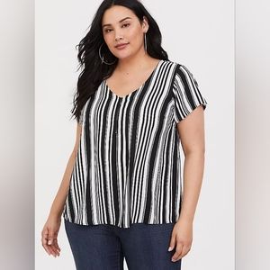 Torrid Georgette Zip-Front Blouse, Size 2